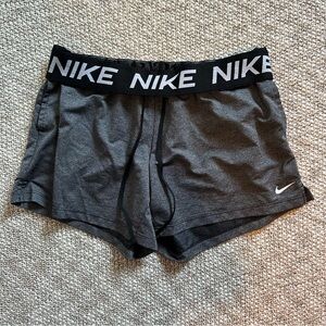[SOLD] Nike Gray Elastic Fold Over Waistband Shorts